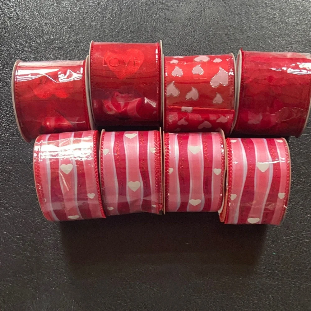 Red and Pink Heart Ribbon Bundle